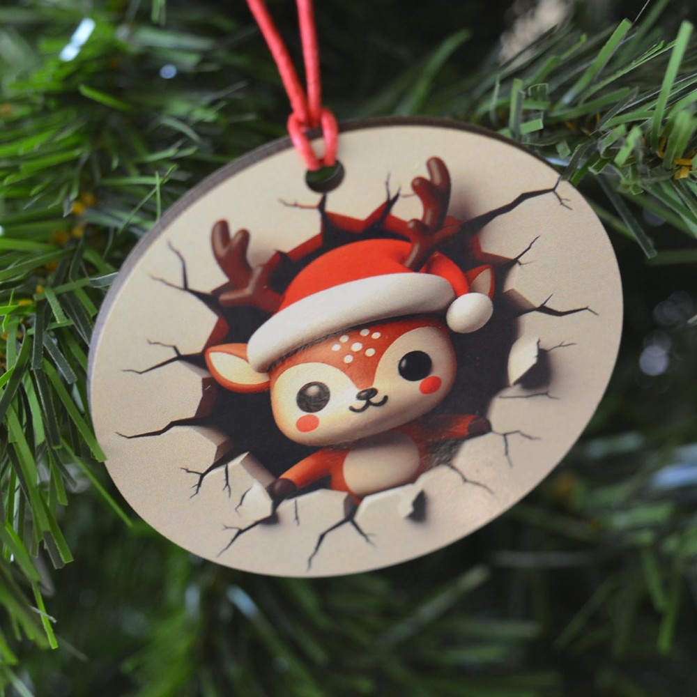 Χριστουγεννιάτικο Στολίδι MDF Ταρανδάκι Εποχιακά