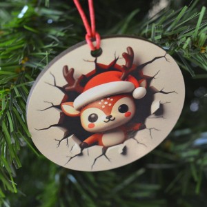 Χριστουγεννιάτικο Στολίδι MDF Ταρανδάκι Εποχιακά