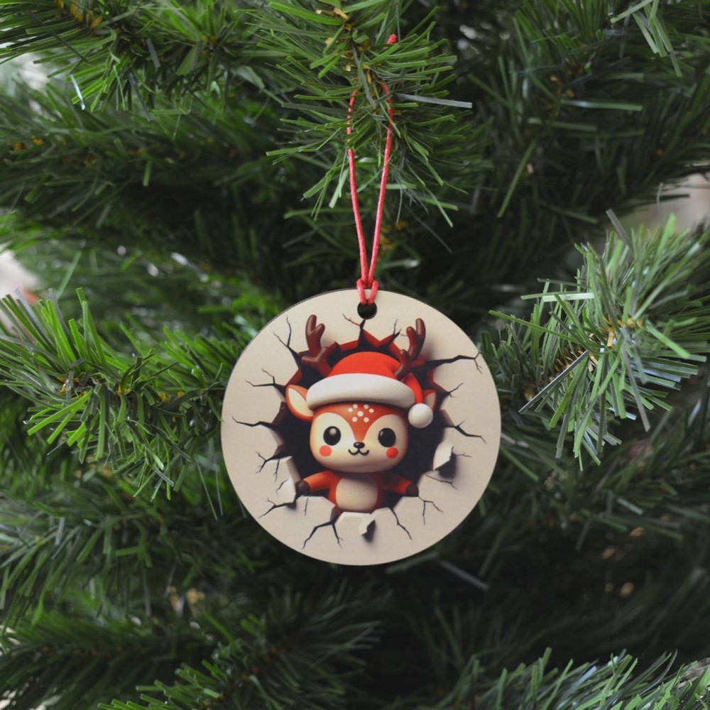 Χριστουγεννιάτικο Στολίδι MDF Ταρανδάκι Εποχιακά