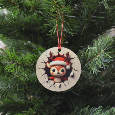 Χριστουγεννιάτικο Στολίδι MDF Ταρανδάκι