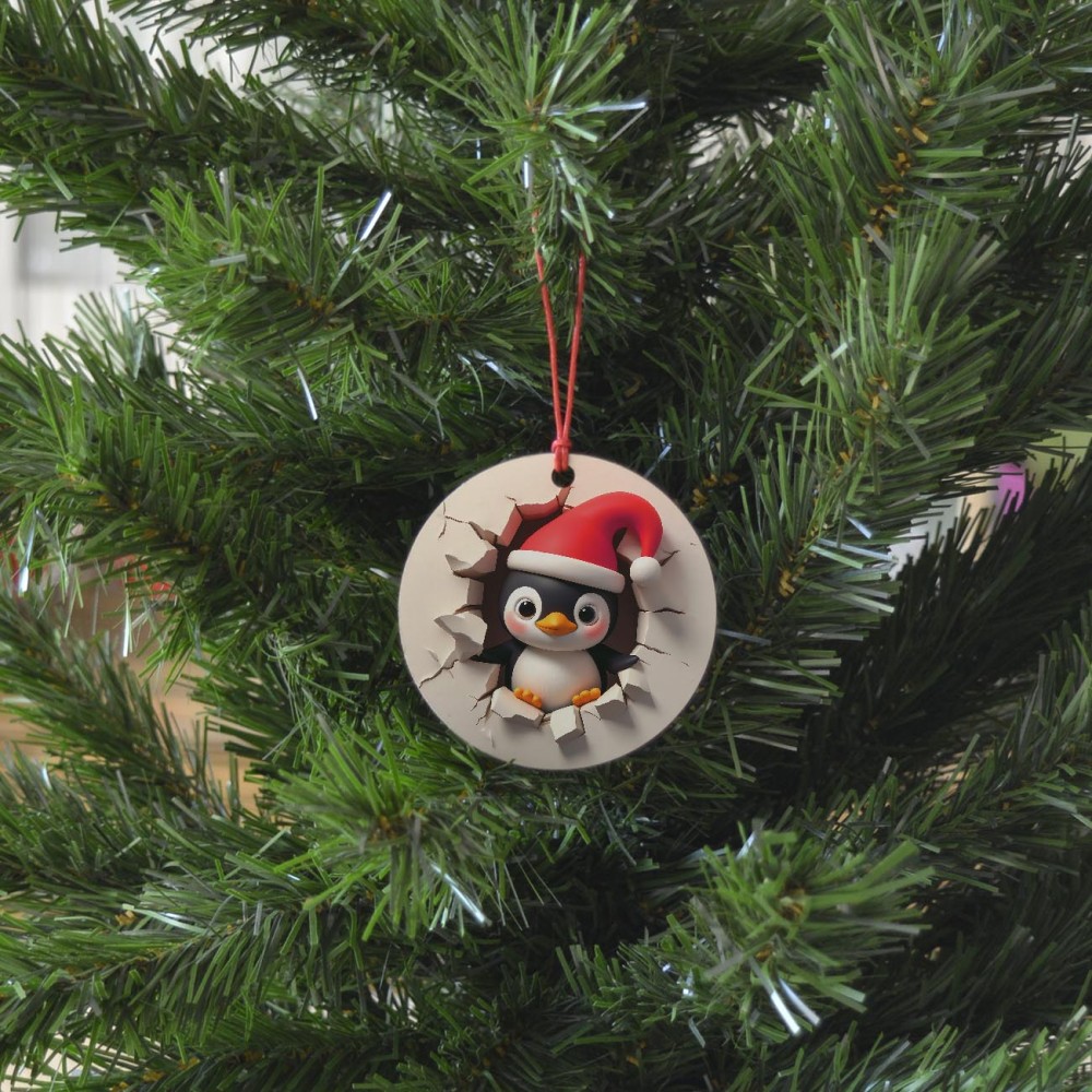 Χριστουγεννιάτικο Στολίδι MDF Πιγκουινάκι Εποχιακά