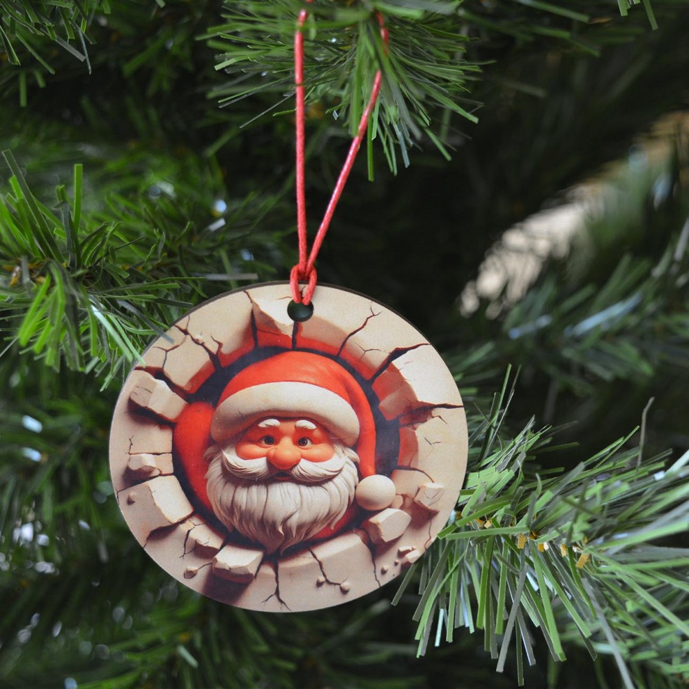 Χριστουγεννιάτικο Στολίδι MDF Άγιος Βασίλης Εποχιακά