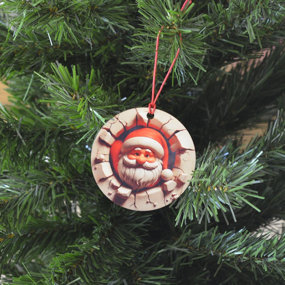 Χριστουγεννιάτικο Στολίδι MDF Άγιος Βασίλης Εποχιακά