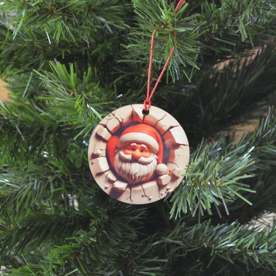 Χριστουγεννιάτικο Στολίδι MDF Άγιος Βασίλης