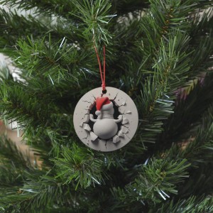 Χριστουγεννιάτικο Στολίδι MDF Χιονάνθρωπος Εποχιακά