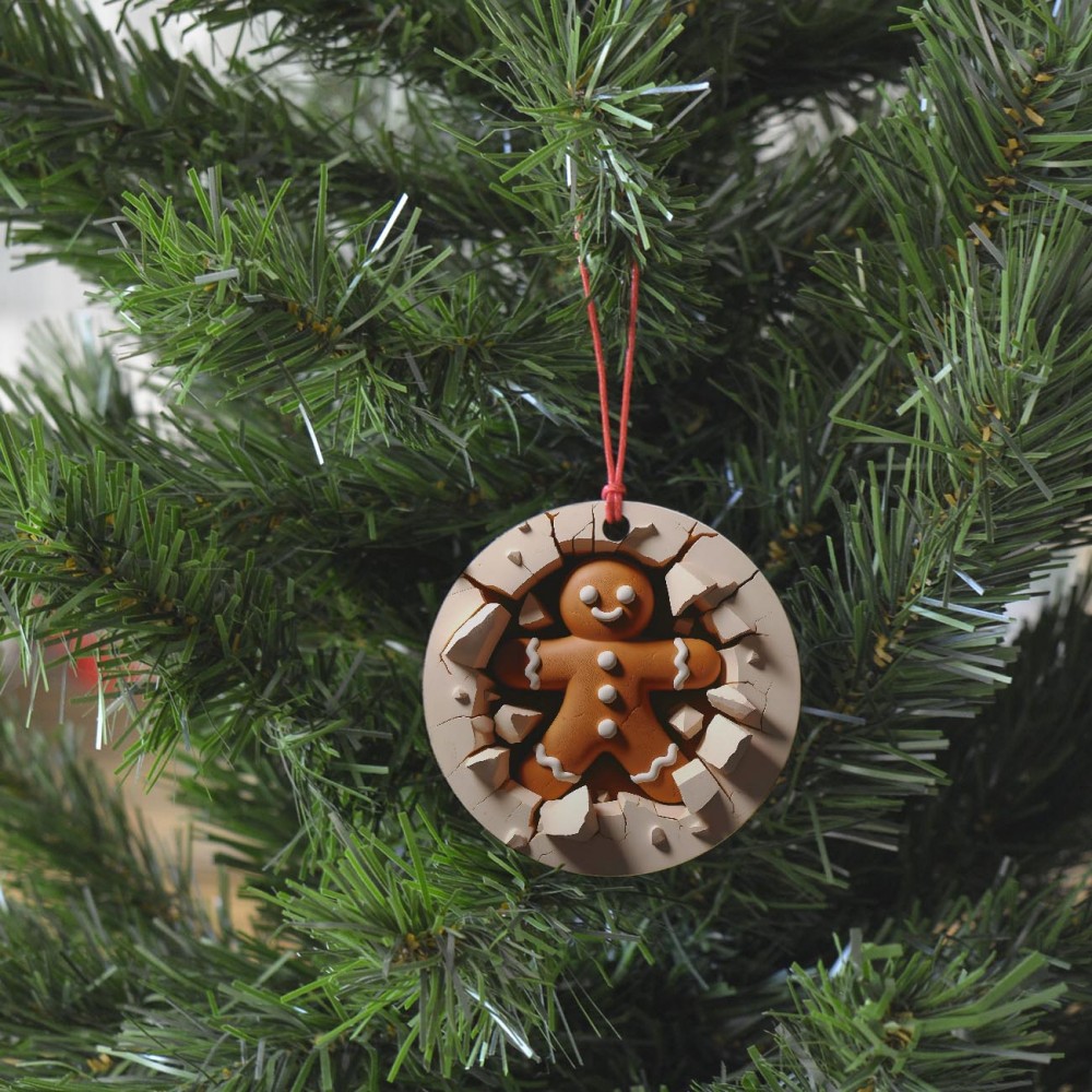 Χριστουγεννιάτικο Στολίδι MDF GingerMan Εποχιακά