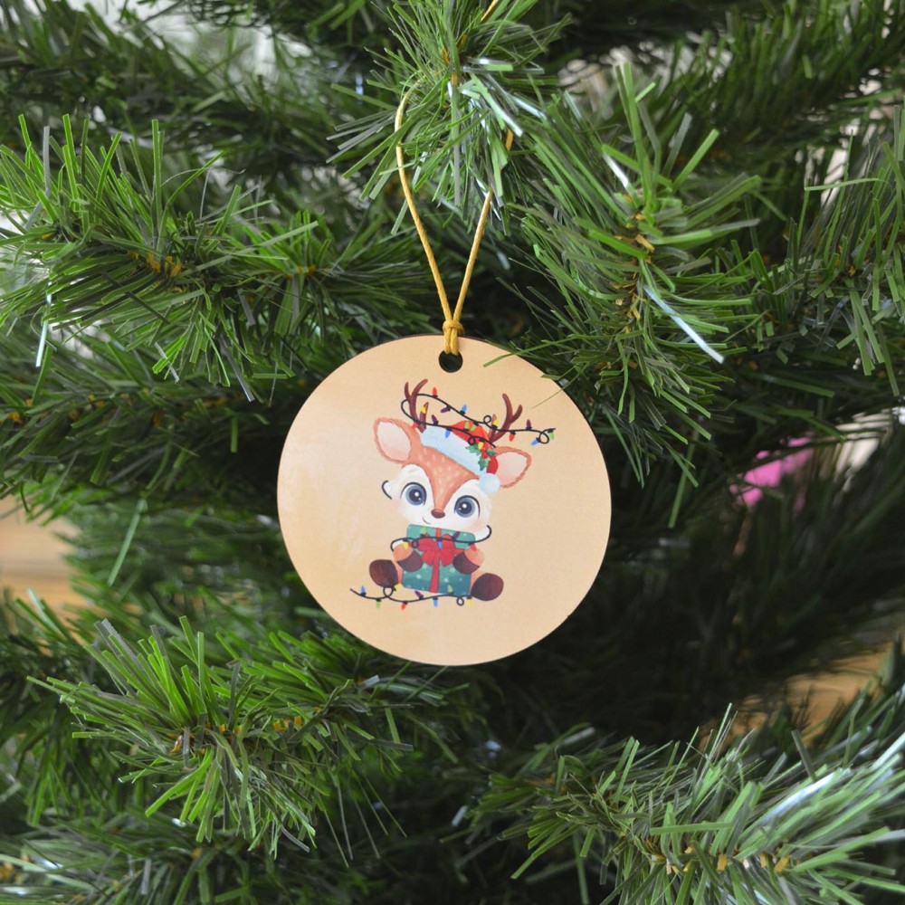 Χριστουγεννιάτικο Στολίδι MDF Baby's First Christmas Reindeer Εποχιακά