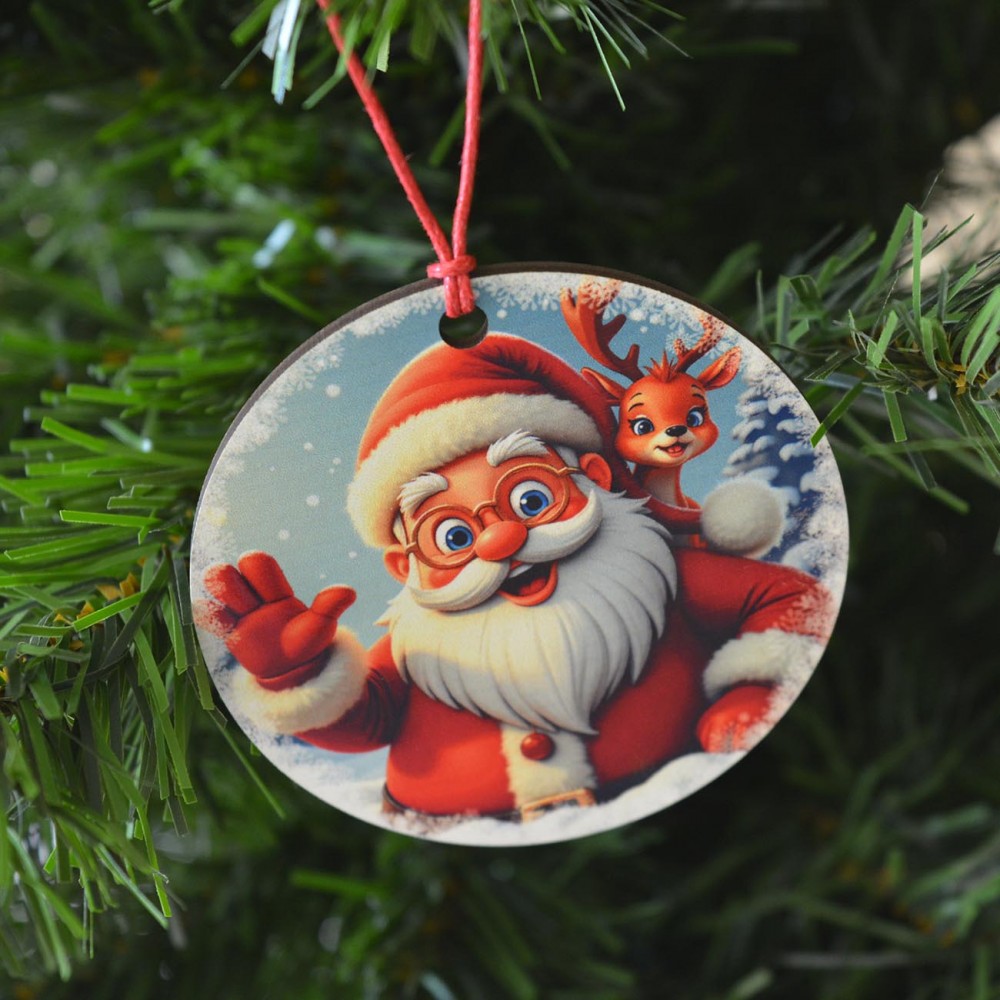 Χριστουγεννιάτικο Στολίδι MDF Άγιος Βασίλης 2 Εποχιακά