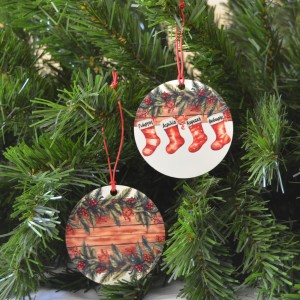 Χριστουγεννιάτικο Στολίδι MDF Socks with 4 Names Εποχιακά