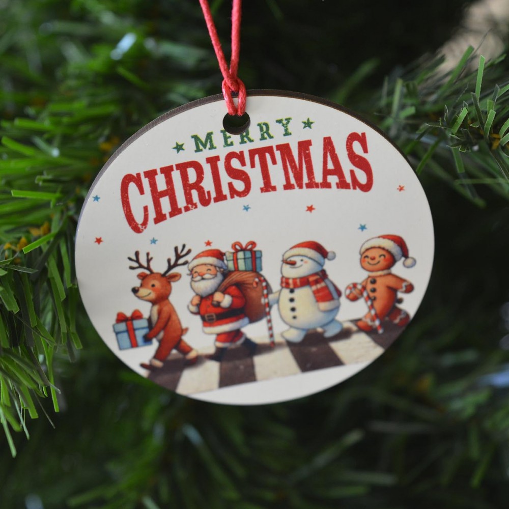 Χριστουγεννιάτικο Στολίδι MDF Merry Christmas Εποχιακά