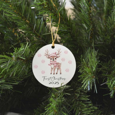 Χριστουγεννιάτικο Στολίδι MDF 1st Christmas Reindeer