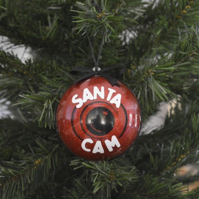 Χριστουγεννιάτικη Μπάλα Santa Cam Glitter