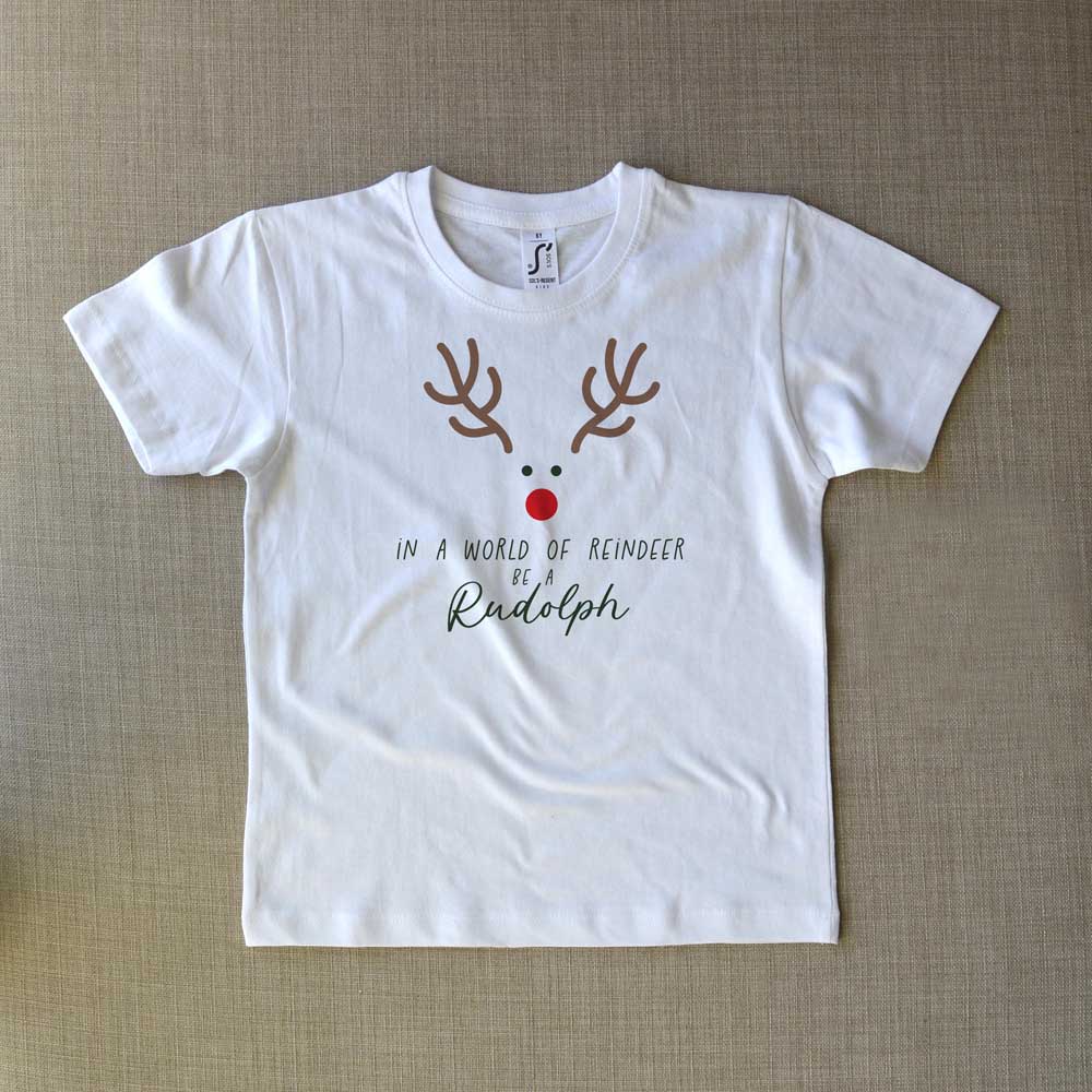 Μπλούζα Παιδική In A World of Reindeers Be A Rudolph Μπλούζες