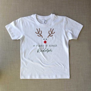 Μπλούζα Παιδική In A World of Reindeers Be A Rudolph Μπλούζες