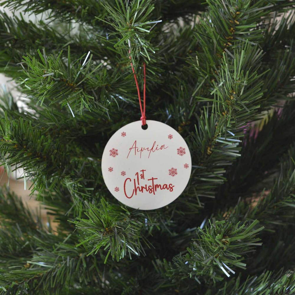 Χριστουγεννιάτικο Στολίδι MDF 1st Christmas Christmas Tree Εποχιακά