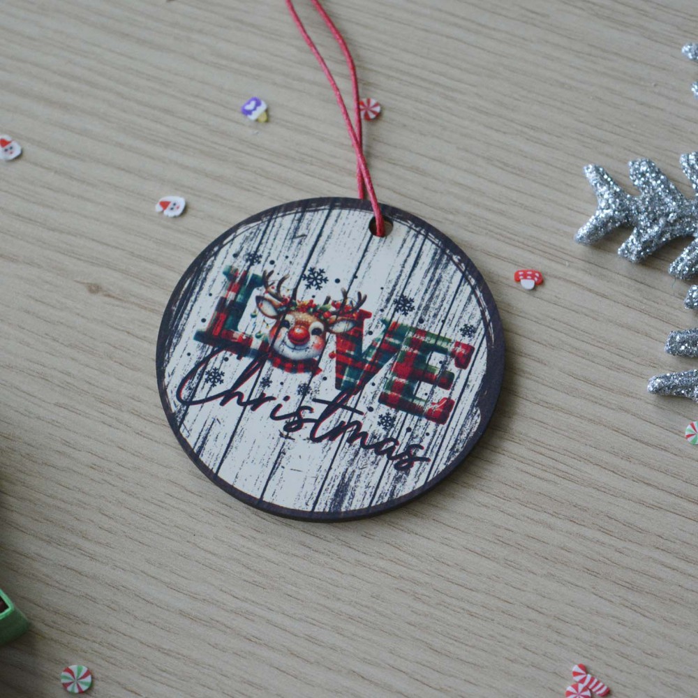 Χριστουγεννιάτικο Στολίδι MDF Love Christmas Εποχιακά