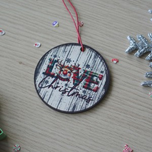 Χριστουγεννιάτικο Στολίδι MDF Love Christmas Εποχιακά