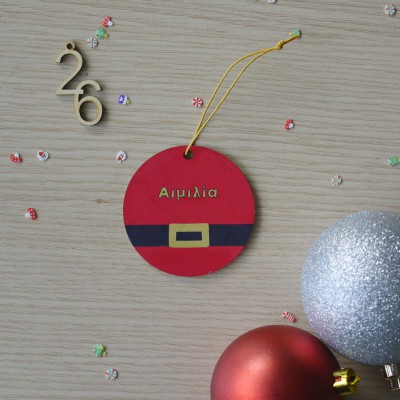 Χριστουγεννιάτικο Στολίδι MDF Άγιος Βασίλης 3