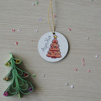 Χριστουγεννιάτικο Στολίδι MDF Δένδρο