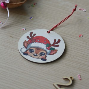 Χριστουγεννιάτικο Στολίδι MDF Ταρανδάκι με Όνομα 3 Εποχιακά