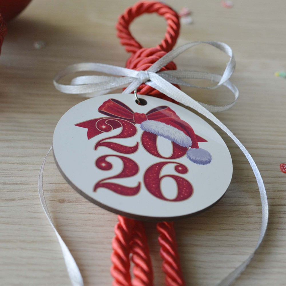 Χειροποίητο Γούρι 2026 with Santa Εποχιακά