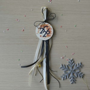 Χειροποίητο Γούρι 2026 with Gold Glitter Εποχιακά