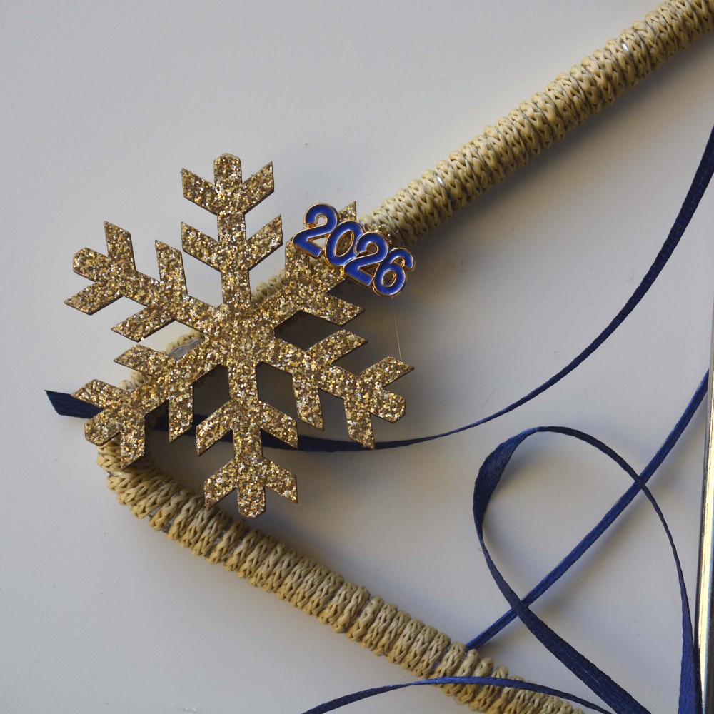 Χειροποίητο Γούρι Τρίγωνο Χιονονιφάδα Εποχιακά