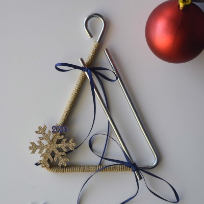 Χειροποίητο Γούρι Τρίγωνο Χιονονιφάδα