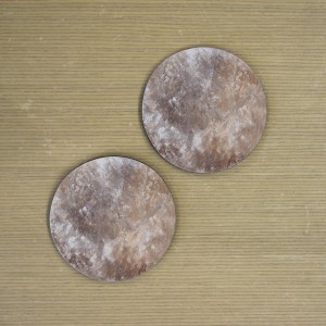 Σουβέρ Σετ 2 Τεμαχίων Στρογγυλά Beige Δώρα