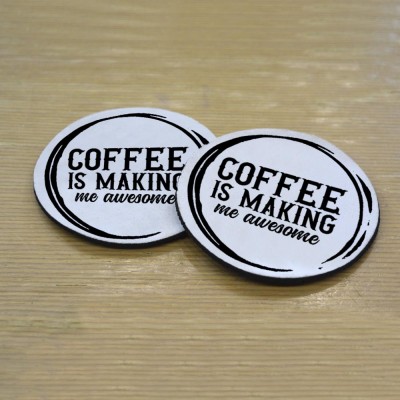 Σουβέρ Σετ 2 Τεμαχίων Στρογγυλά Coffee