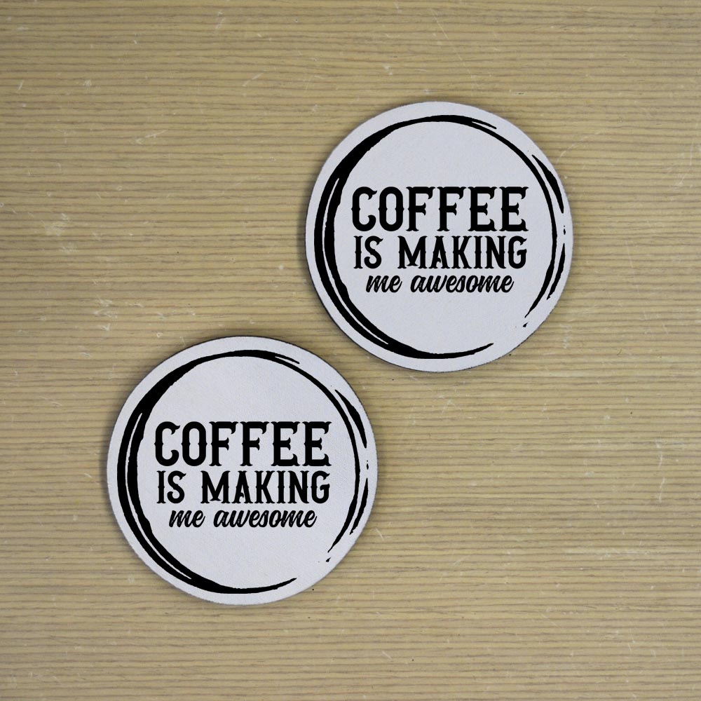 Σουβέρ Σετ 2 Τεμαχίων Στρογγυλά Coffee Δώρα