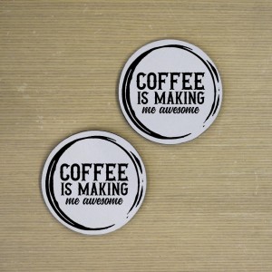 Σουβέρ Σετ 2 Τεμαχίων Στρογγυλά Coffee Δώρα