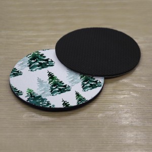 Σουβέρ Σετ 2 Τεμαχίων Στρογγυλά Christmas Trees Δώρα