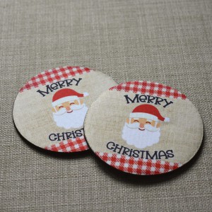 Σουβέρ Σετ 2 Τεμαχίων Στρογγυλά Merry Christmas Δώρα