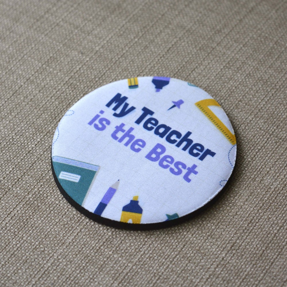 Σουβέρ Σετ 2 Τεμαχίων Στρογγυλά My Teacher Is The Best Δώρα