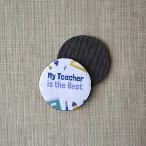 Σουβέρ Σετ 2 Τεμαχίων Στρογγυλά My Teacher Is The Best Δώρα