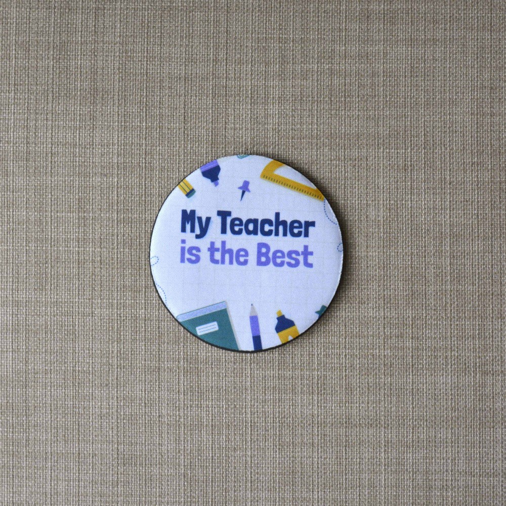 Σουβέρ Σετ 2 Τεμαχίων Στρογγυλά My Teacher Is The Best Δώρα