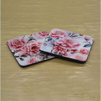 Σουβέρ Σετ 2 Τεμαχίων Τετράγωνα Flowers