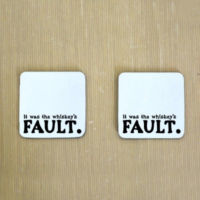Σουβέρ Σετ 2 Τεμαχίων Τετράγωνα It's The Whiskey
