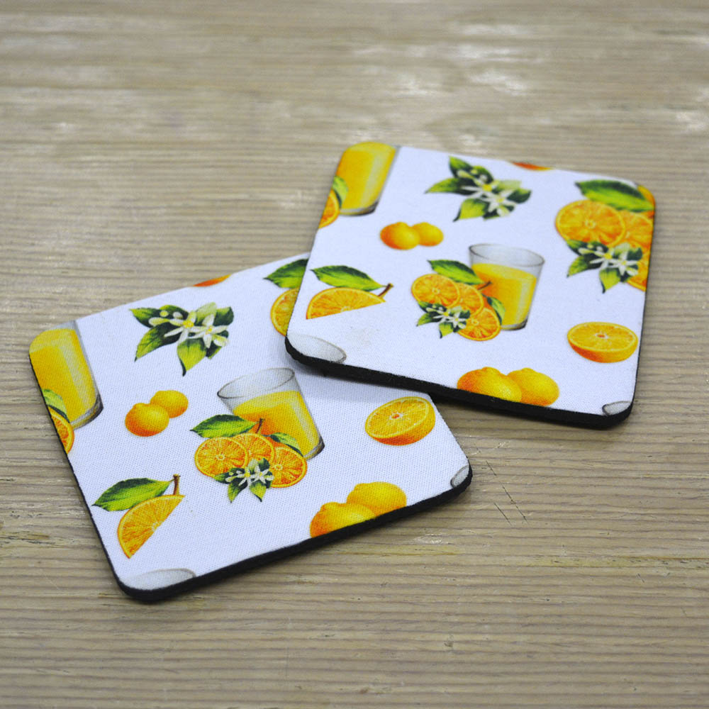 Σουβέρ Σετ 2 Τεμαχίων Τετράγωνα Lemons Δώρα