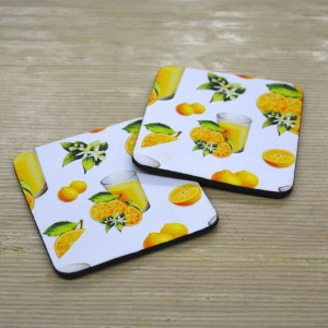 Σουβέρ Σετ 2 Τεμαχίων Τετράγωνα Lemons Δώρα