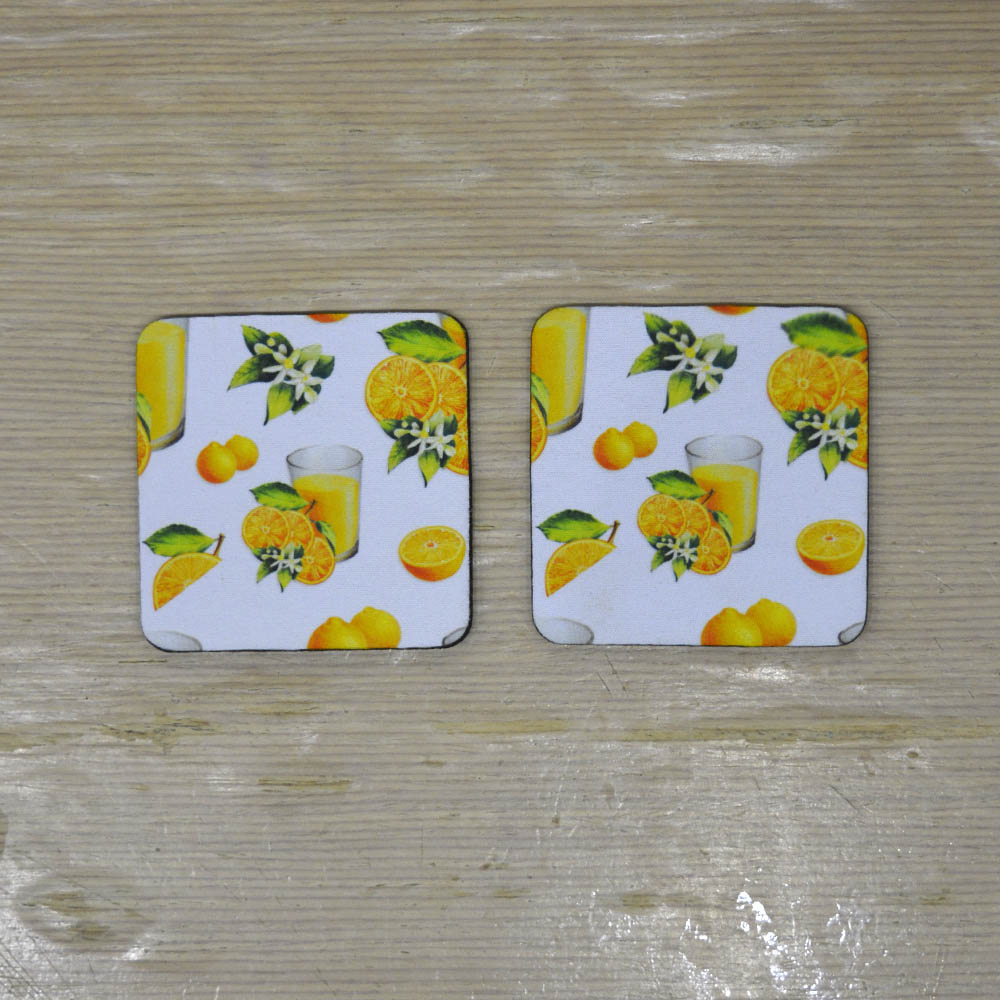 Σουβέρ Σετ 2 Τεμαχίων Τετράγωνα Lemons Δώρα