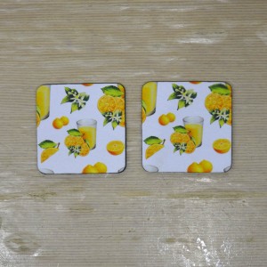 Σουβέρ Σετ 2 Τεμαχίων Τετράγωνα Lemons Δώρα