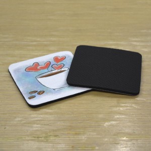 Σουβέρ Σετ 2 Τεμαχίων Τετράγωνα Coffee Love Δώρα