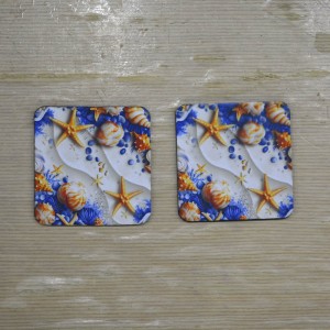 Σουβέρ Σετ 2 Τεμαχίων Τετράγωνα Sea Δώρα