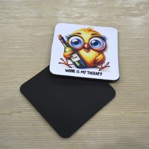 Σουβέρ Σετ 2 Τεμαχίων Τετράγωνα Wine Is My Therapy Δώρα