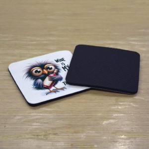 Σουβέρ Σετ 2 Τεμαχίων Τετράγωνα Wine Is My Therapy 2 Δώρα