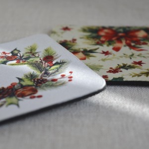 Σουβέρ Σετ 2 Τεμαχίων Τετράγωνα Christmas Δώρα