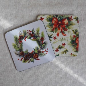 Σουβέρ Σετ 2 Τεμαχίων Τετράγωνα Christmas Δώρα