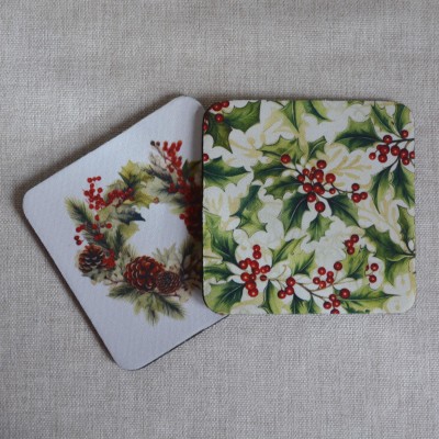 Σουβέρ Σετ 2 Τεμαχίων Τετράγωνα Christmas 2